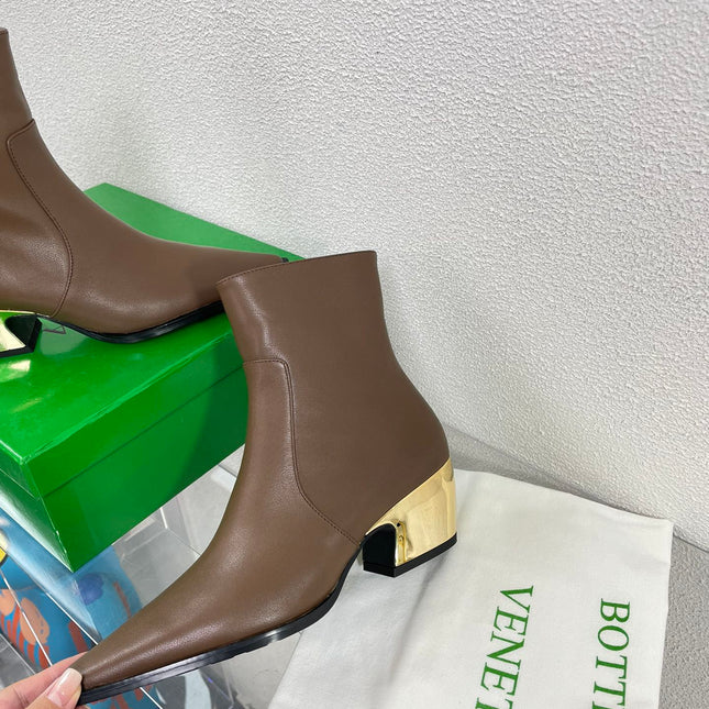 TEX ANKLE BOOT IN MEDIUM BROWN CALFSKIN