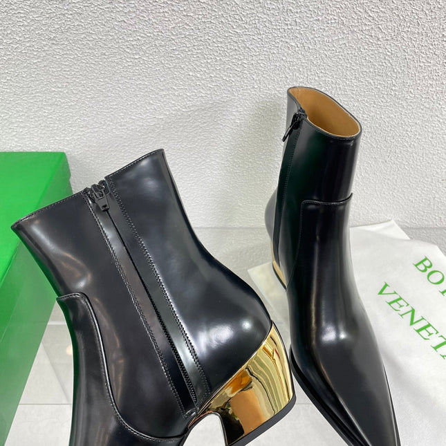 TEX ANKLE BOOT IN BLACK PATENT CALFSKIN