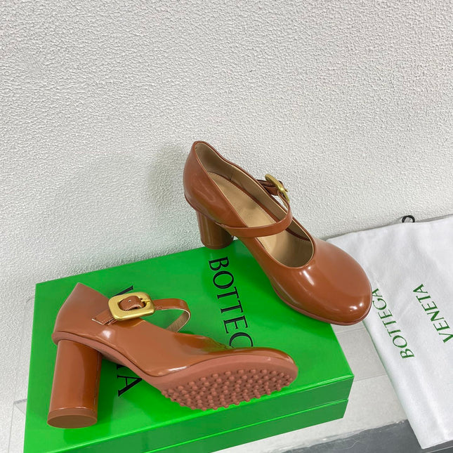 ATOMIC MARY-JANE PUMP 9 CM IN BRONZE BROWN CALFSKIN