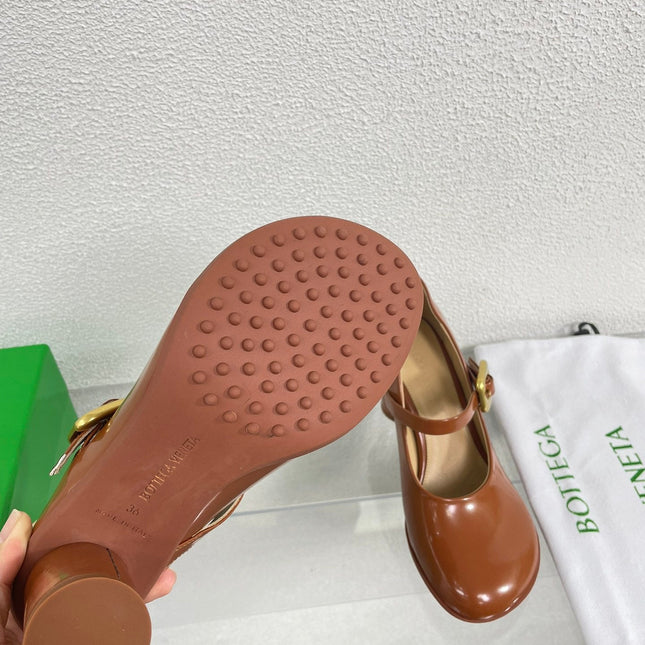 ATOMIC MARY-JANE PUMP 9 CM IN BRONZE BROWN CALFSKIN