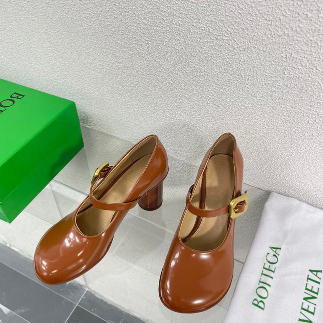 ATOMIC MARY-JANE PUMP 9 CM IN BRONZE BROWN CALFSKIN