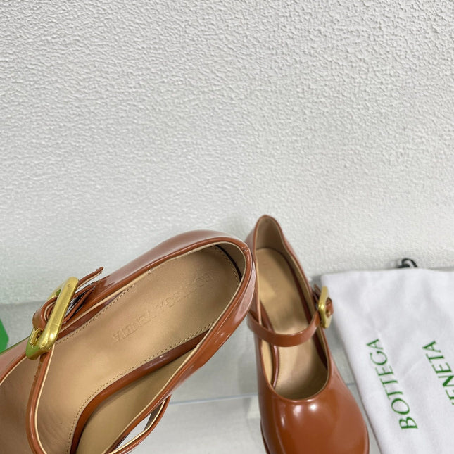 ATOMIC MARY-JANE PUMP 9 CM IN BRONZE BROWN CALFSKIN