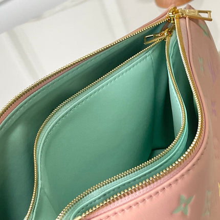 COUSSIN PM 26 IN JASMINE PINK MONOGRAM EMBOSSED LAMBSKIN