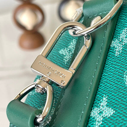 KEEPALL BANDOULIÈRE 25 IN GREEN MONOGRAM HERITAGE CANVAS