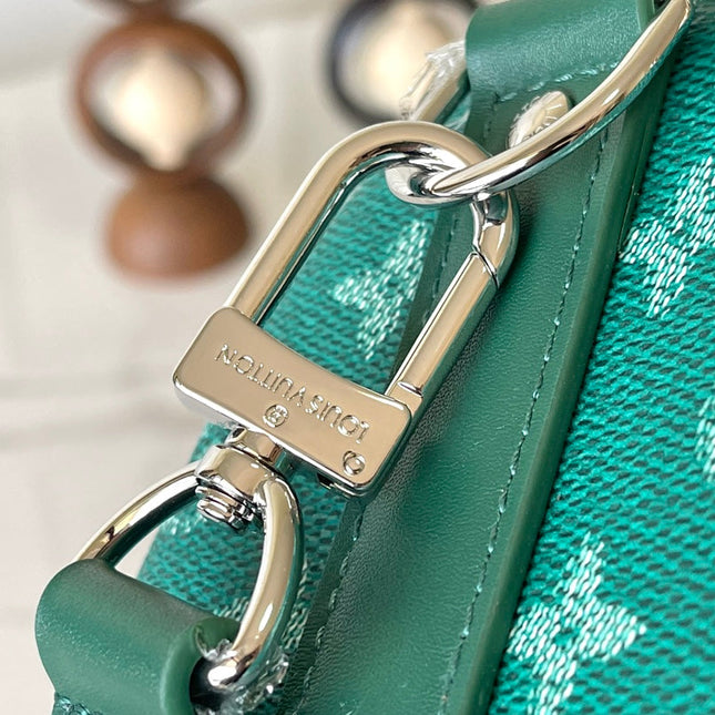 KEEPALL BANDOULIÈRE 25 IN GREEN MONOGRAM HERITAGE CANVAS