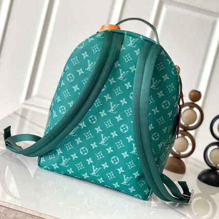 DISCOVERY BACKPACK 38 IN GREEN MONOGRAM HERITAGE CANVAS