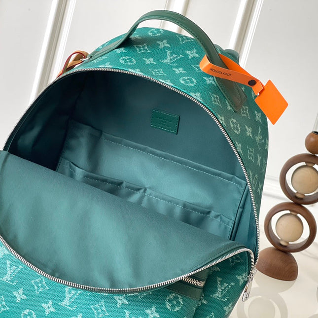 DISCOVERY BACKPACK 38 IN GREEN MONOGRAM HERITAGE CANVAS