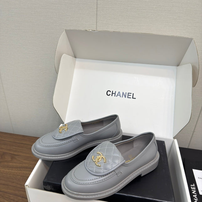 MOCCASIN 2.5 CM IN ASH GRAY PREMIUM LAMBSKIN