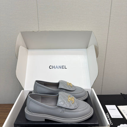 MOCCASIN 2.5 CM IN ASH GRAY PREMIUM LAMBSKIN