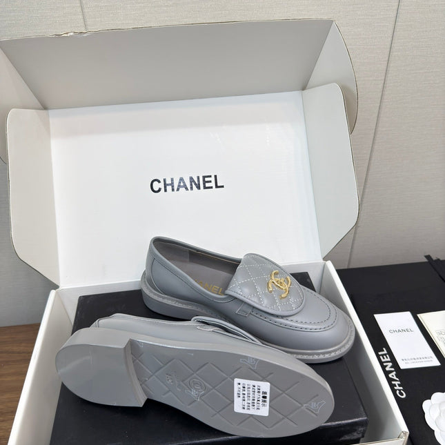 MOCCASIN 2.5 CM IN ASH GRAY PREMIUM LAMBSKIN