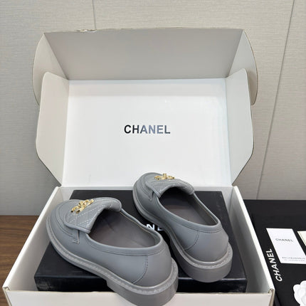 MOCCASIN 2.5 CM IN ASH GRAY PREMIUM LAMBSKIN