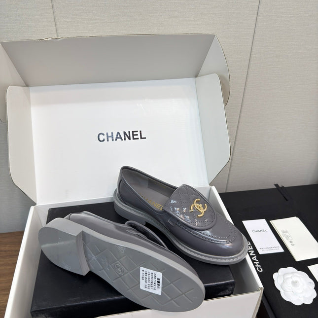 MOCCASIN 2.5 CM IN MOUSE GRAY PREMIUM LAMBSKIN