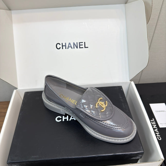 MOCCASIN 2.5 CM IN MOUSE GRAY PREMIUM LAMBSKIN