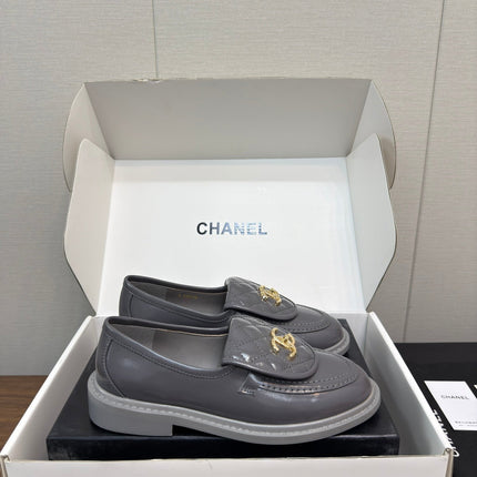 MOCCASIN 2.5 CM IN MOUSE GRAY PREMIUM LAMBSKIN