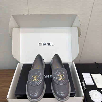 MOCCASIN 2.5 CM IN MOUSE GRAY PREMIUM LAMBSKIN