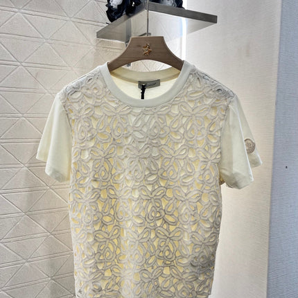 MONCLER LACE SHORT-SLEEVE DRESS SET 276662