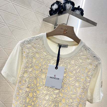 MONCLER LACE SHORT-SLEEVE DRESS SET 276662