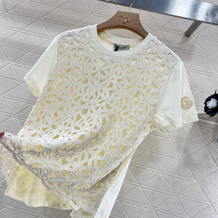 MONCLER LACE SHORT-SLEEVE DRESS SET 276662
