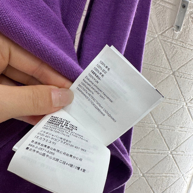 MIU 25S TEXT LOGO KNIT TOP 265531