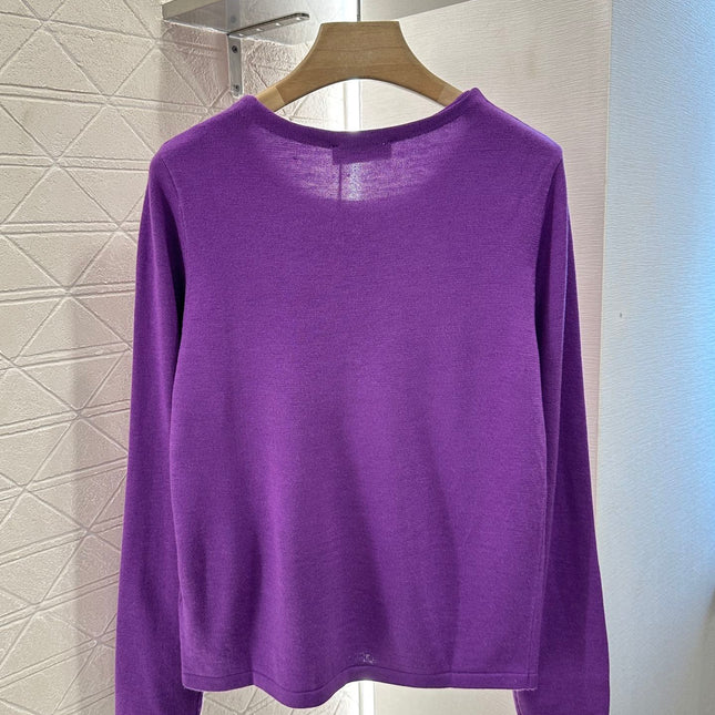 MIU 25S TEXT LOGO KNIT TOP 265531