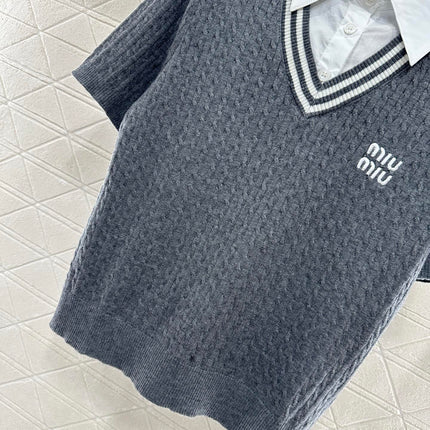 MIU 25S TWO PIECE KNIT JACKET 265538