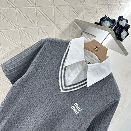 MIU 25S TWO PIECE KNIT JACKET 265538