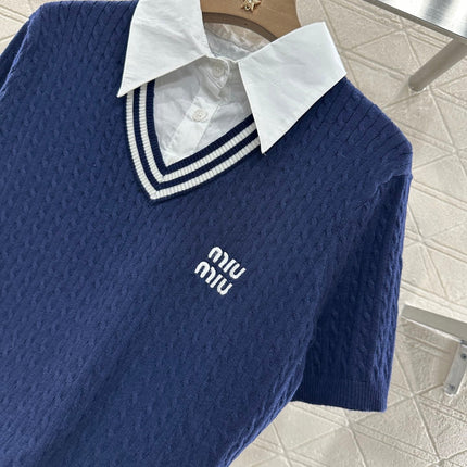 MIU 25S TWO PIECE KNIT JACKET 265536