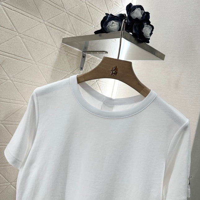 LV 25S EMBROIDERED CROP TEE IN COTTON 265558