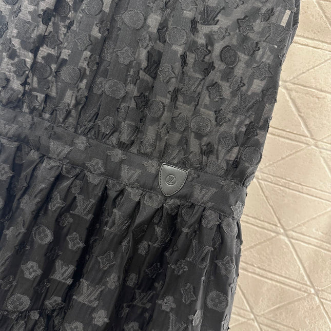 LV 25S SLEEVELESS JACQUARD DRESS 265590
