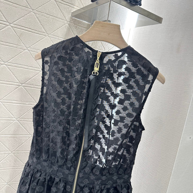LV 25S SLEEVELESS JACQUARD DRESS 265590