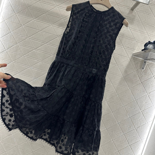 LV 25S SLEEVELESS JACQUARD DRESS 265590