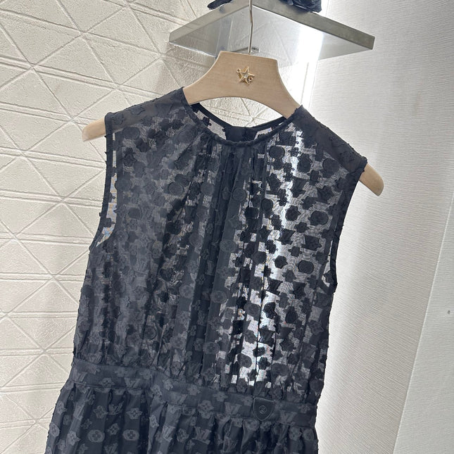 LV 25S SLEEVELESS JACQUARD DRESS 265590