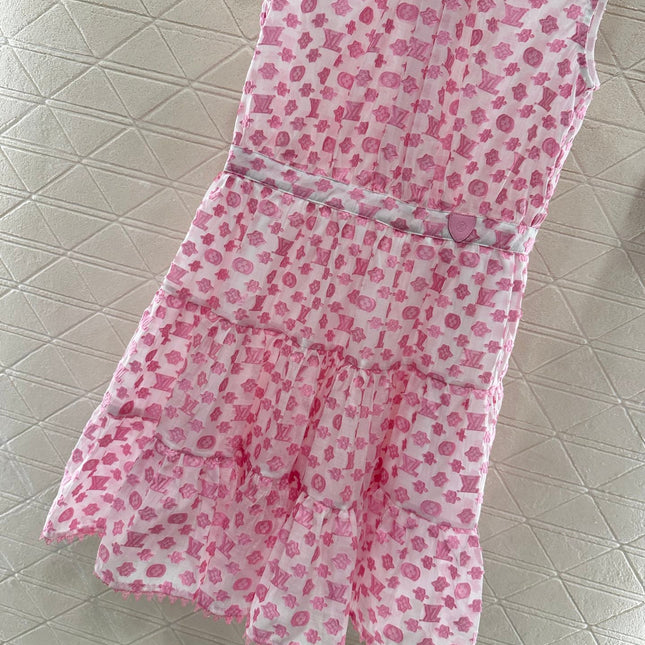 LV 25S SLEEVELESS JACQUARD DRESS 265595