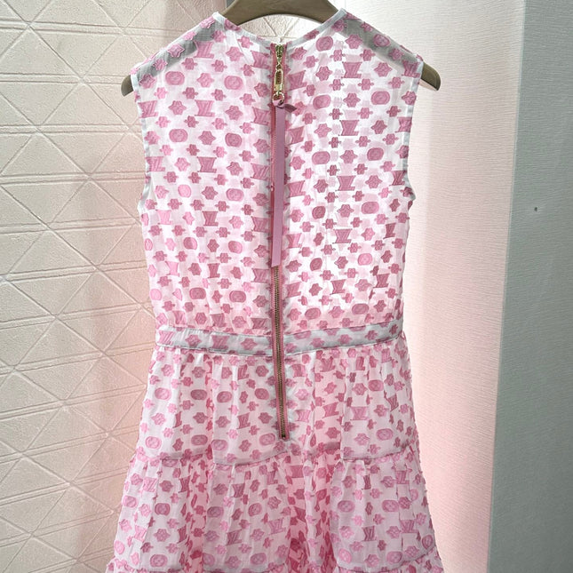 LV 25S SLEEVELESS JACQUARD DRESS 265595