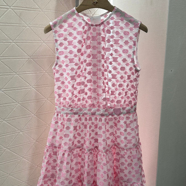 LV 25S SLEEVELESS JACQUARD DRESS 265595
