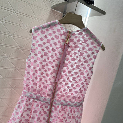 LV 25S SLEEVELESS JACQUARD DRESS 265595
