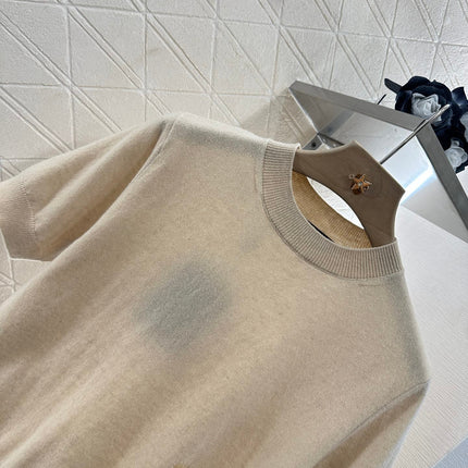 LV CREW NECK TOP WITH EMBROIDERED TEXT 272305