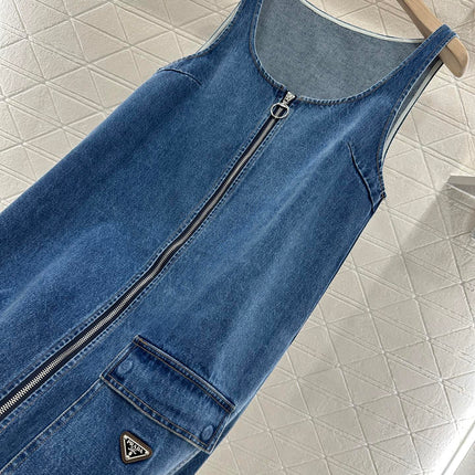 PRADA DENIM POCKET BLAZER DRESS 276614