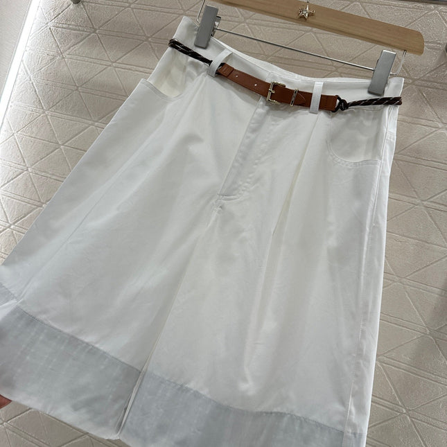 MIUMIU HIGH-WAISTED PLAID BERMUDA SHORTS 276622