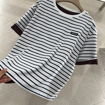 MIUMIU REVERSIBLE OVERSIZED CREW NECK TEE 276642