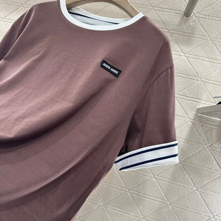 MIUMIU REVERSIBLE OVERSIZED CREW NECK TEE 276642