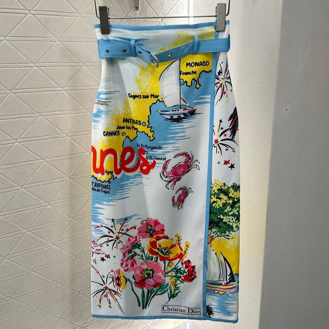 DIOR CITY-PRINT SKIRT 276606
