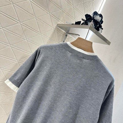 MIUMIU SHORT-SLEEVE KNIT TOP 276490