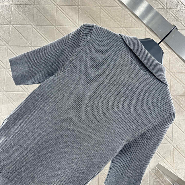 MIUMIU SHORT-SLEEVE KNIT POLO SHIRT STYLE 99