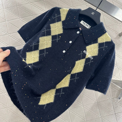 MIUMIU SHORT-SLEEVE KNIT TOP STYLE 22
