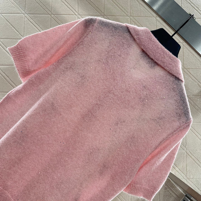 MIUMIU SHORT-SLEEVE KNIT TOP STYLE 24