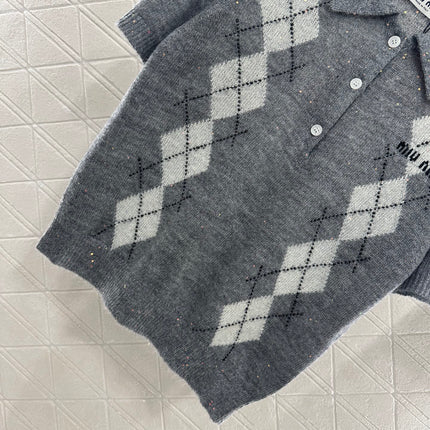 MIUMIU SHORT-SLEEVE KNIT TOP STYLE 23