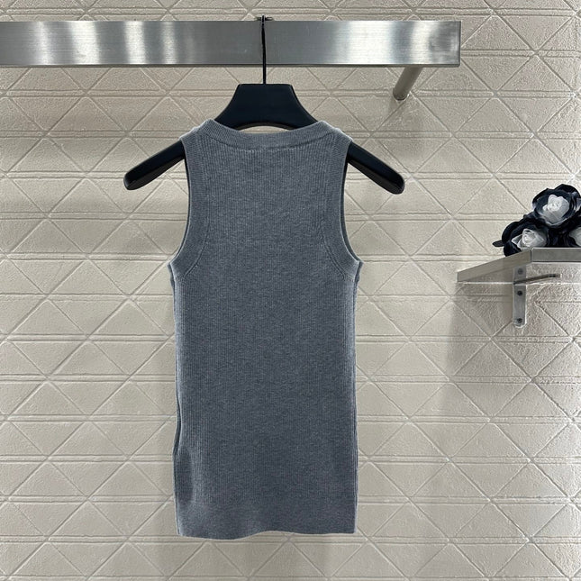 MIUMIU SLEEVELESS KNITTED SWEATER STYLE 114