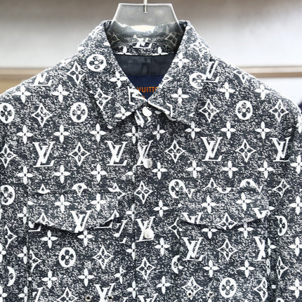 LV SHIRT JACKET IN BLACK MONOGRAM WASHED DENIM 238941
