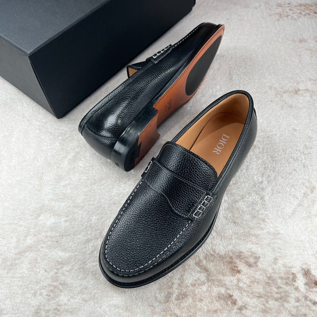 CD GRANVILLE LOAFER BLACK GRAINED CALFSKIN